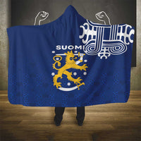 Finland Nordic Lion Hooded Blanket Pride Of Suomi - Wonder Print Shop