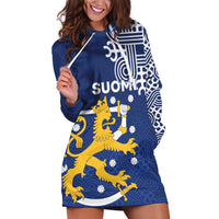 Finland Nordic Lion Hoodie Dress Pride Of Suomi - Wonder Print Shop
