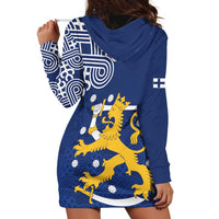 Finland Nordic Lion Hoodie Dress Pride Of Suomi - Wonder Print Shop