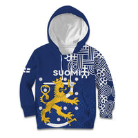 Finland Nordic Lion Kid Hoodie Pride Of Suomi - Wonder Print Shop