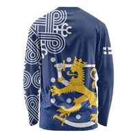 Finland Nordic Lion Long Sleeve Shirt Pride Of Suomi - Wonder Print Shop