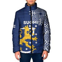 Finland Nordic Lion Padded Jacket Pride Of Suomi - Wonder Print Shop