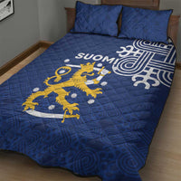 Finland Nordic Lion Quilt Bed Set Pride Of Suomi - Wonder Print Shop