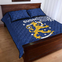 Finland Nordic Lion Quilt Bed Set Pride Of Suomi - Wonder Print Shop