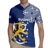 Finland Nordic Lion Rugby Jersey Pride Of Suomi - Wonder Print Shop