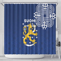 Finland Nordic Lion Shower Curtain Pride Of Suomi - Wonder Print Shop