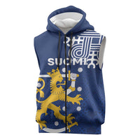 Finland Nordic Lion Sleeveless Zip Hoodie Pride Of Suomi - Wonder Print Shop