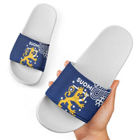 Finland Nordic Lion Slide Sandals Pride Of Suomi - Wonder Print Shop