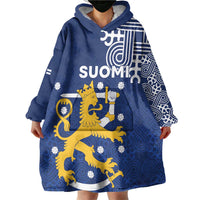 Finland Nordic Lion Wearable Blanket Hoodie Pride Of Suomi - Wonder Print Shop