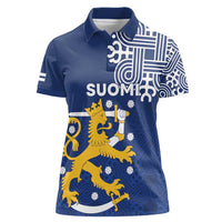 Finland Nordic Lion Women Polo Shirt Pride Of Suomi - Wonder Print Shop