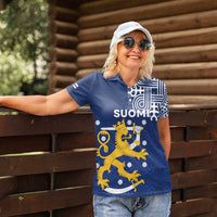 Finland Nordic Lion Women Polo Shirt Pride Of Suomi - Wonder Print Shop