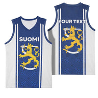 Personalized Finland Suomi Lion Basketball Jersey Pride Of The North - Wonder Print Shop
