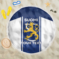 Personalized Finland Suomi Lion Beach Blanket Pride Of The North - Wonder Print Shop