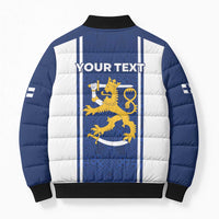 Personalized Finland Suomi Lion Bomber Puffer Jacket Pride Of The North - Wonder Print Shop