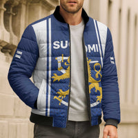 Personalized Finland Suomi Lion Bomber Puffer Jacket Pride Of The North - Wonder Print Shop