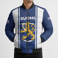 Personalized Finland Suomi Lion Bomber Puffer Jacket Pride Of The North - Wonder Print Shop