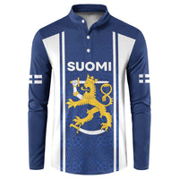 Personalized Finland Suomi Lion Button Sweatshirt Pride Of The North - Wonder Print Shop
