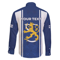 Personalized Finland Suomi Lion Family Matching Off The Shoulder Long Sleeve Dress and Hawaiian Shirt Pride Of The North - Wonder Print Shop