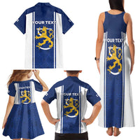 Personalized Finland Suomi Lion Family Matching Tank Maxi Dress and Hawaiian Shirt Pride Of The North - Wonder Print Shop