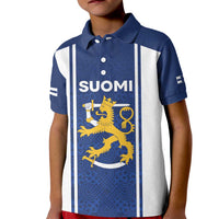 Personalized Finland Suomi Lion Kid Polo Shirt Pride Of The North - Wonder Print Shop