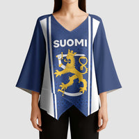 Personalized Finland Suomi Lion Kimono Sleeve Blouse Pride Of The North - Wonder Print Shop