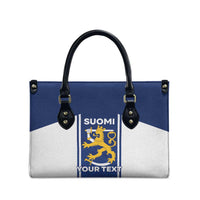 Personalized Finland Suomi Lion Leather Bag Pride Of The North - Wonder Print Shop