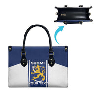 Personalized Finland Suomi Lion Leather Bag Pride Of The North - Wonder Print Shop