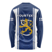 Personalized Finland Suomi Lion Long Sleeve Shirt Pride Of The North - Wonder Print Shop