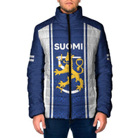 Personalized Finland Suomi Lion Padded Jacket Pride Of The North - Wonder Print Shop
