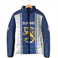Personalized Finland Suomi Lion Padded Jacket Pride Of The North - Wonder Print Shop