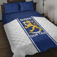 Personalized Finland Suomi Lion Quilt Bed Set Pride Of The North - Wonder Print Shop