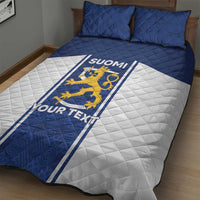 Personalized Finland Suomi Lion Quilt Bed Set Pride Of The North - Wonder Print Shop