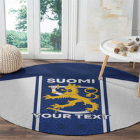 Personalized Finland Suomi Lion Round Carpet Pride Of The North - Wonder Print Shop