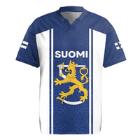 Personalized Finland Suomi Lion Rugby Jersey Pride Of The North - Wonder Print Shop