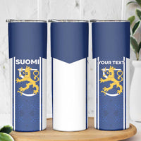 Personalized Finland Suomi Lion Skinny Tumbler Pride Of The North - Wonder Print Shop