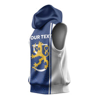 Personalized Finland Suomi Lion Sleeveless Hoodie Pride Of The North - Wonder Print Shop