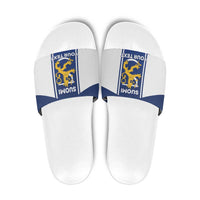 Personalized Finland Suomi Lion Slide Sandals Pride Of The North - Wonder Print Shop