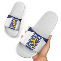 Personalized Finland Suomi Lion Slide Sandals Pride Of The North - Wonder Print Shop