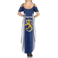 Personalized Finland Suomi Lion Summer Maxi Dress Pride Of The North - Wonder Print Shop