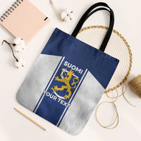 Personalized Finland Suomi Lion Tote Bag Pride Of The North - Wonder Print Shop
