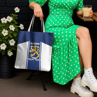 Personalized Finland Suomi Lion Tote Bag Pride Of The North - Wonder Print Shop