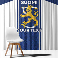 Personalized Finland Suomi Lion Window Curtain Pride Of The North - Wonder Print Shop