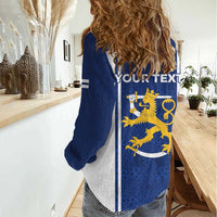 Personalized Finland Suomi Lion Women Casual Shirt Pride Of The North - Wonder Print Shop