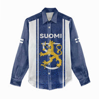 Personalized Finland Suomi Lion Women Casual Shirt Pride Of The North - Wonder Print Shop