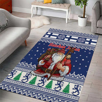 Funny Finland Christmas Area Rug Hauskaa Joulua Joulupukki - Wonder Print Shop