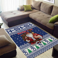 Funny Finland Christmas Area Rug Hauskaa Joulua Joulupukki - Wonder Print Shop