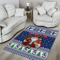 Funny Finland Christmas Area Rug Hauskaa Joulua Joulupukki - Wonder Print Shop