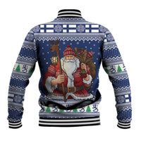 Funny Finland Christmas Baseball Jacket Hauskaa Joulua Joulupukki - Wonder Print Shop