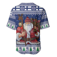 Funny Finland Christmas Baseball Jersey Hauskaa Joulua Joulupukki - Wonder Print Shop