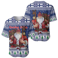 Funny Finland Christmas Baseball Jersey Hauskaa Joulua Joulupukki - Wonder Print Shop